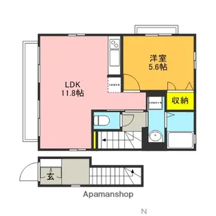 ハルーナ60【201号室】の間取り