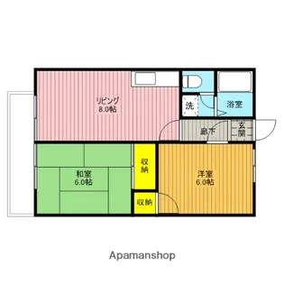 コスモハイツ松木【202号室】の間取り