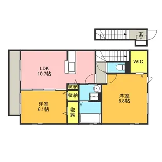 クラベール【203号室】の間取り