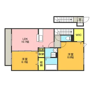 クラベール【202号室】の間取り