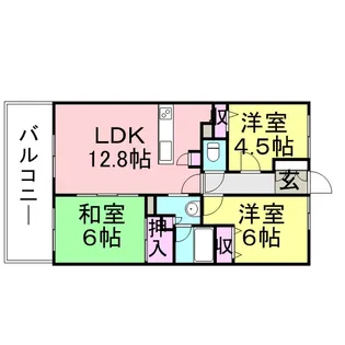 ラヴィドール鴻巣【7階】の間取り