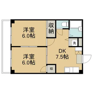 ニューコーポ柏座【202号室】の間取り