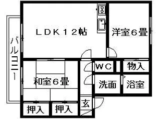 ジュネス春日【2階】の間取り
