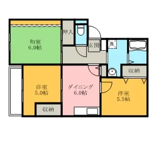 サンライズマンション【3階】の間取り