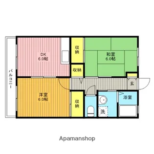 コーポ・シマC棟【101号室】の間取り