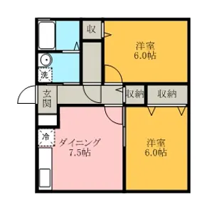 サンライズ C【1階】の間取り