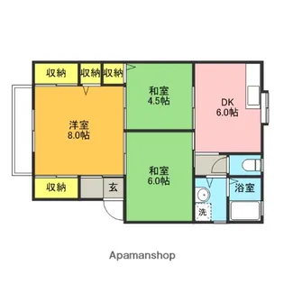 ラフォーレASUKA【E202号室】の間取り
