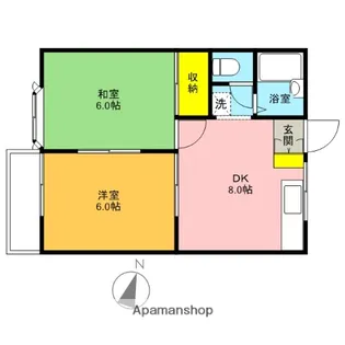 レピュート長島【203号室】の間取り