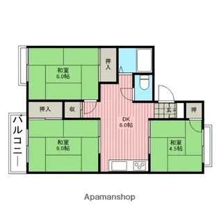 栗原コーポA棟【101号室】の間取り