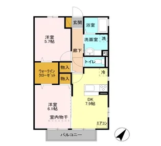 ドミール上尾【2階】の間取り