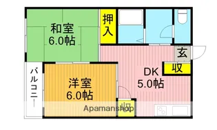 メゾン高砂【205号室】の間取り