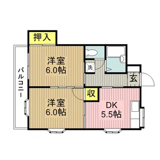 スカイフラット野口【2階】の間取り
