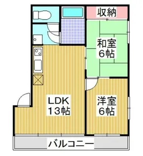 インテルウラワ【401号室】の間取り