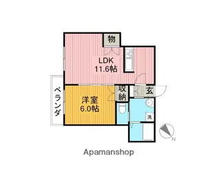 メゾン樹【3階】の間取り