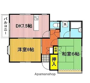 ハイツ翼【1階】の間取り