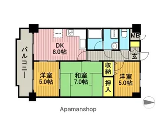 センチュリー浦和【207号室】の間取り