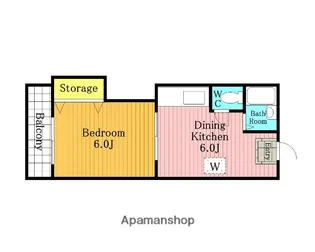 ビーンズバレー【205号室】の間取り