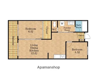 ヤマダマンション【2階】の間取り
