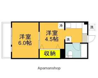 岸町八番館【3階】の間取り