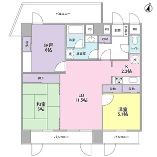 元町イグレット【2階】の間取り