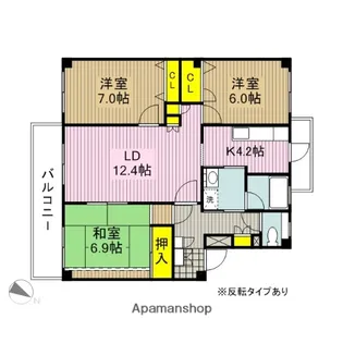 エルプレイス浦和【1階】の間取り