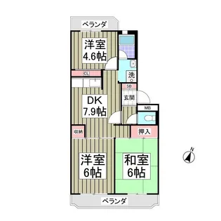 ベルエポック【3階】の間取り