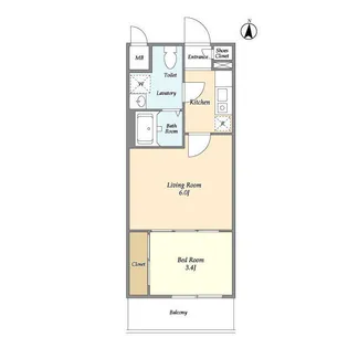 アクシーズタワー浦和岸町Ⅲ【0304号室】の間取り