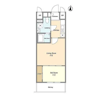 アクシーズタワー浦和岸町Ⅲ【0902号室】の間取り