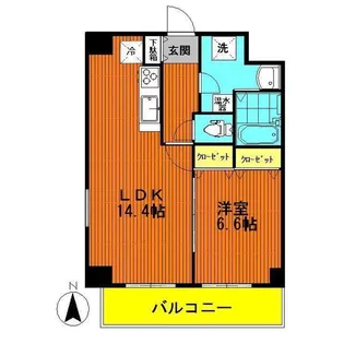 アクシーズタワー浦和岸町Ⅱ【8階】の間取り