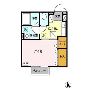 ヴェルドミール【1階】の間取り