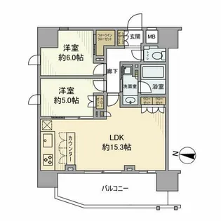 サンメゾン浦和高砂エルド【12階】の間取り