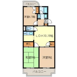 埼玉県さいたま市緑区東浦和9丁目【マンション】の間取り