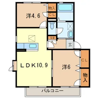 アーク シャラ【105号室号室】の間取り