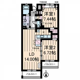 ロイヤルヒルズ浦和【3階】の間取り