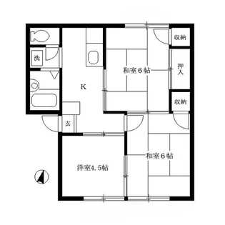 ヴェルレーヌ浦和【1階】の間取り