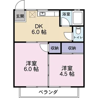 グランドゥール元町Ⅱ【206号室号室】の間取り