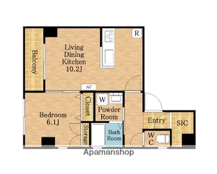 LILLA浦和仲町【302号室】の間取り