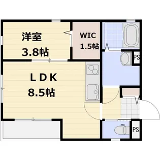 ルチア東風【302号室号室】の間取り