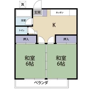第一仲二ハイツ【202号室号室】の間取り