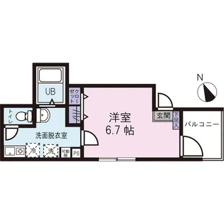 コントレイル【201号室号室】の間取り