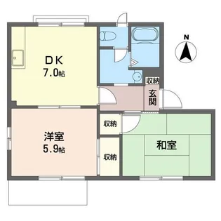 グリーンパレス松木A・B【1階】の間取り