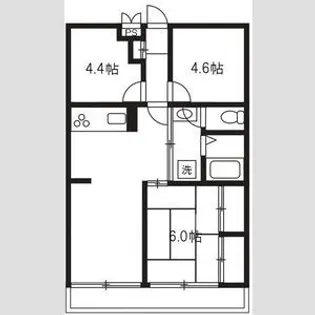 ユーコート南与野【103号室】の間取り