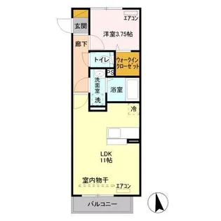 ジェイ・エス・ティ南浦和【1階】の間取り