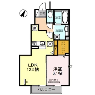 センティア【1階】の間取り
