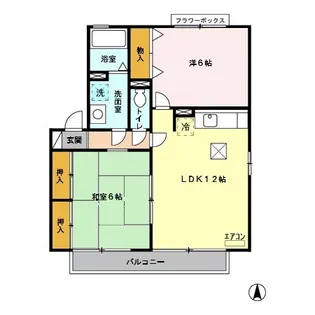エクセルこだま【1階】の間取り