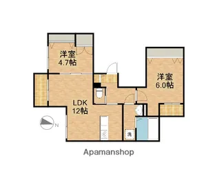 カントリーマム邦菊【2階】の間取り
