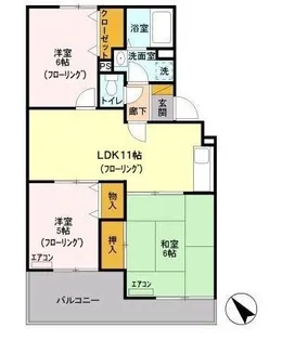 ヴァンベール富士美【1階】の間取り