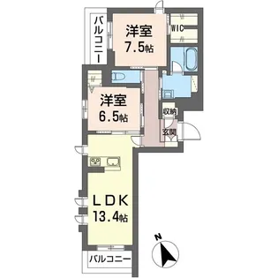 ヴィラケーパ【204号室号室】の間取り