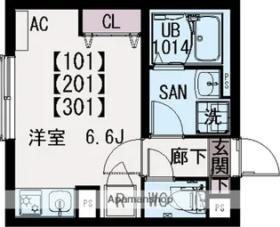 イクシオ DAITA VALLEY【1階】の間取り