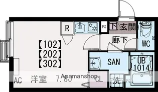 イクシオ DAITA VALLEY【1階】の間取り